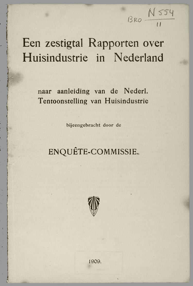 illustratie erwtenlezen, huisindustrie in Nederland, 1909