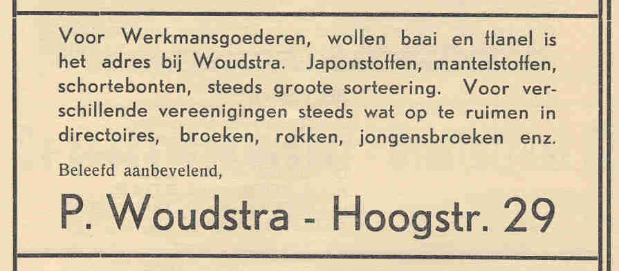 Advertentie Hoogstraat 29, Harlingen