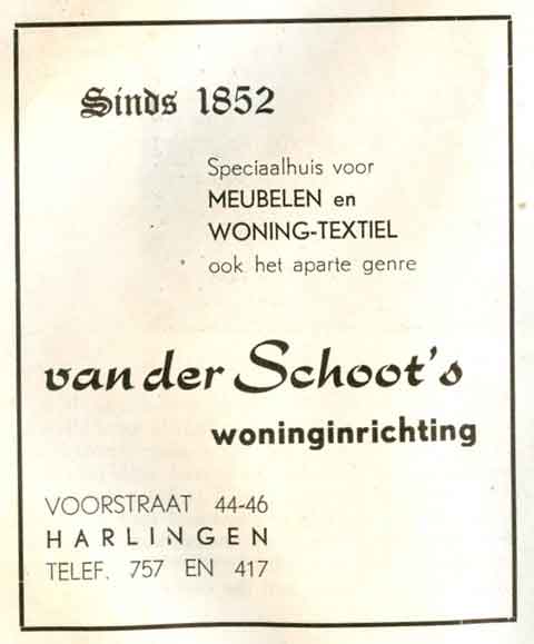 Advertentie Voorstraat 44, Harlingen