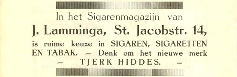 Advertentie Sint Jacobstraat 14, Harlingen