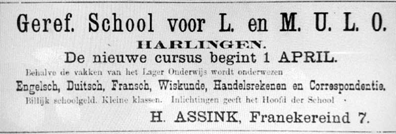 Advertentie Franekereind 7, Harlingen