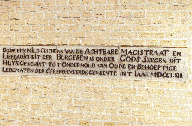 Gevelsteen/opschrift Kerkpad 32 (noordgevel), Harlingen